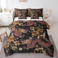 thumbnail image 1 of Homewish Animal Dragon Twin Bedding Sets 7-Piece for Female Men Adults,Chic Flowers Bedding Comforter Set Microfiber,Japanese Style Breathable Sheet Sets,Lightweight Room Decor,Reversible, 1 of 8