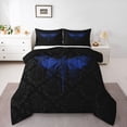 thumbnail image 1 of Homewish Animal Dragonfly 2pcs Bedding Comforter Set for Boys Girls,Gothic Style Twin Comforter Sets,Bohemian Damask Breathable Bedding Set,Ultra Soft Home Decor,Reversible, 1 of 8