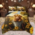 thumbnail image 1 of Homewish Animal Highland Cow Bedding Comforter Set 2pcs for Boys Girls,Chic Floral Sunflowers Twin Comforter Sets Microfiber,Vintage Farmhouse Cattle Breathable Bedding Set,Breathable Home Decor, 1 of 8