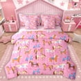 thumbnail image 1 of Homewish Animal Horse 7-Piece Twin Bedding Sets For Teens Boys Girls,Chic Flowers Bedding Comforter Set,Western Farmhouse Breathable Sheet Sets,Breathable Home Decor,Reversible, 1 of 8