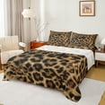 thumbnail image 1 of Homewish Animal Leopard Print 4 Pieces Queen Sheet Sets for Teens Boys Girls,Woodland Wildlife Ultra Soft Flat Sheet,Black Brown Queen Fitted Sheet,Lightweight Room Decor, 1 of 7