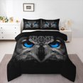 thumbnail image 1 of Homewish Animal Owl 2pcs Bedding Comforter Set for Teens Boys Girls,Black Blue Grey Twin Comforter Sets,Jungle Wildlife Breathable Bedding Set,Luxury Bedroom Decor,Reversible, 1 of 8