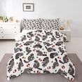thumbnail image 1 of Homewish Animal Raccoon 2pcs Bedding Comforter Set For Kids Boys Girls,Jungle Wildlife Twin Comforter Sets,Kawaii Cute Breathable Bedding Set,Lightweight Room Decor,Reversible, 1 of 8