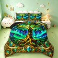 thumbnail image 1 of Homewish Astrology Nature Tree Queen Comforter Set,Green Navy Gradient Comforter Sets Queen,Black Reversible,3-Piece,1 Comforter and 2 Pillowcases, 1 of 7