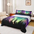 thumbnail image 1 of Homewish Aurora Borealis 4pcs Bed Sheets for Boys Girls,Abstract Gradient Starry Sky King Sheets,Jungle Woodland Super Cozy Sheet Set,Ultra Soft Home Decor, 1 of 7
