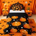 thumbnail image 1 of Homewish Autumn Fall Pumpkin Twin Duvet Cover,Halloween Themed Twin Bedding,Black Orange White,Black Reversible,2pcs,1 Duvet Cover and 1 Pillowcase, 1 of 6
