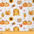 thumbnail image 1 of Homewish Autumn Pumpkin Maples Fabric by the Yard 1 Yard,Hello Fall Home Decor Fabric by the Yard,Sweet Dessert Cabdy Coffee Sewing Fabric For Girls Boys,Luxury Bedroom Decor, 1 of 6
