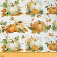thumbnail image 1 of Homewish Autumn Rustic Pumpkin Fabric by the Yard 3 Yard,Hello Fall Sewing Fabric,Orange Green White Room Decor Fabric by the Yard For Teens,Luxury Bedroom Decor, 1 of 6