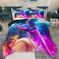 thumbnail image 1 of Homewish Baseball Game Bedding Comforter Set,Sport Theme Twin Comforter Sets,Purple Blue White Bedding Set For Boys Kids,Breathable Home Decor Reversible,2-Piece, 1 of 8