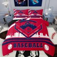 thumbnail image 1 of Homewish Baseball Game Full Size Comforter Sets,Sport City Silhouette Bedding Comforter Set,Red Blue White Bedding Sets For Boys Kids,Ultra Soft Home Decor Reversible,3-Piece, 1 of 8
