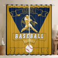 thumbnail image 1 of Homewish Baseball Game Gaming Curtains Pack of 2 (42x84 Each),Ball Sport Theme Curtains Blackout,Gold Deepblue Bedroom Curtains For Teens,Luxury Bedroom Decor, 1 of 6