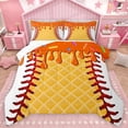 thumbnail image 1 of Homewish Baseball Game Queen Comforter Set,Orange Ice Cream Bedding Sets,Sport Theme Bedding Comforter Set For Kids,Breathable Home Decor Reversible,3 Pieces, 1 of 8