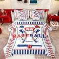 thumbnail image 1 of Homewish Baseball Gamer Boy Bedding Comforter Set 7-Piece,Blue Red King Bedding Sets,Sport Gaming Ultra Soft Bed Sheets,Microfiber Bedroom Decor,Reversible, 1 of 8