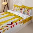 thumbnail image 1 of Homewish Baseball Ice Cream Zipper Full Size Comforter Sets with Fitted Sheet and 2 Pillowcases for Kids, Cartoon Dount Dessert Zipper Bedding Set, Stars Reversible, 4-Piece, 1 of 6