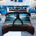 thumbnail image 1 of Homewish Baseball Print Boy 3 Pieces Queen Comforter Set,Ball Game Ultra Soft Bedding Sets,Sport Gamer Bedding Comforter Set Breathable,Breathable Home Decor,Reversible, 1 of 8