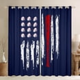 thumbnail image 1 of Homewish Baseball Sport Black Out Curtains,Kids Ball Gamer Curtains Pack of 2 (42x63 Each),Red White Blue Bedroom Curtains For Boys Teens,Breathable Home Decor, 1 of 6