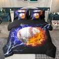 thumbnail image 1 of Homewish Baseball Sport Lover 7-Piece Twin Bedding Sets,Abstract Lightning Bedding Comforter Set,Orange White Black Sheet Sets For Boys Kids,Super Cozy Room Decor Reversible, 1 of 8