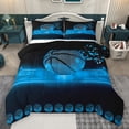 thumbnail image 1 of Homewish Basketball Game Full Size Comforter Sets,Sport Theme Bedding Comforter Set,Blue Black Bedding Sets For Boys Kids,Breathable Home Decor Reversible,3pcs, 1 of 8