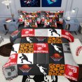 thumbnail image 1 of Homewish Basketball Gamer 7-Piece Bedding Comforter Set,Ball Sport King Bedding Sets,Geometric Checkered Striped Bed Sheets For Boys Kids,Luxury Bedroom Decor Reversible, 1 of 8