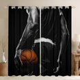 thumbnail image 1 of Homewish Basketball Print Boy Blackout Curtains Set of 2 (52x84 Each),Ball Game Window Curtains,Sport Gamer Curtains and Drapes,Breathable Home Decor, 1 of 6