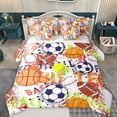 thumbnail image 1 of Homewish Basketball Soccer Football Twin Bedding Sets 7-Piece for Kids Teens Adults,Sport Gamer Bedding Comforter Set Microfiber,Graffiti Splash Breathable Sheet Sets,Breathable Home Decor, 1 of 8