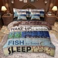 thumbnail image 1 of Homewish Bass Big Fish 7pcs Bedding Comforter Set,Rustic Lake House Queen Bedding Sets,Country Lodge Queen Sheet Sets For Teens,Ultra Soft Home Decor Reversible, 1 of 8