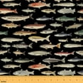thumbnail image 1 of Homewish Bass Fish Adult Fabric by the Yard 1 Yard, Farmhouse Fishing Room Decor Fabric by the Yard, Rustic Lodge Cabin Sewing Fabric, Luxury Bedroom Decor, 1 of 6