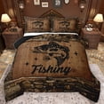 thumbnail image 1 of Homewish Big Pike Fish Bedding Comforter Set,Rustic Farmhouse Cabin Twin Comforter Sets,Hunting And Fishing Bedding Set For Teens,Super Cozy Room Decor Reversible,2pcs, 1 of 8