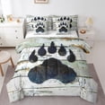 thumbnail image 1 of Homewish Black Bear 7-Piece Bedding Comforter Set For Teens Boys Girls,Jungle Animal King Bedding Sets,Retro Rustic Cabin Ultra Soft Bed Sheets,Breathable Home Decor,Reversible, 1 of 8