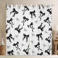 thumbnail image 1 of Homewish Black Bowknot Bowtie Curtains Pack of 2 (42x84 Each) for Girls, Princess Bow Knot Curtains Blackout, Black White Bedroom Curtains, Luxury Home Decor, 1 of 6