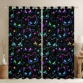 thumbnail image 1 of Homewish Black Cats Boy Girl Black Out Curtains,Gradient Starry Sky Curtains Pack of 2 (42x63 Each),Kawaii Animal Bedroom Curtains,Super Cozy Room Decor, 1 of 6