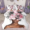 thumbnail image 1 of Homewish Black Girl 7-Piece Twin Bedding Sets,Flying Butterfly Bedding Comforter Set,Chic Flower Rose Breathable Sheet Sets,Ultra Soft Home Decor,Reversible, 1 of 8