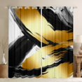 thumbnail image 1 of Homewish Black Golden Splash Curtains Pack of 2 (42x84 Each) For Teens Boys Girls,Abstract Graffiti Curtains Blackout,Vintage Aesthetic Bedroom Curtains,Luxury Bedroom Decor, 1 of 6