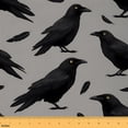 thumbnail image 1 of Homewish Black Raven Fabric by the Yard 2 Yard,Rustic Bird Room Decor Fabric by the Yard,Gray Black Fabric for Sewing For Teens Kids,Breathable Home Decor, 1 of 6
