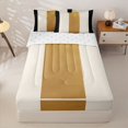 thumbnail image 1 of Homewish Black Vertical Stripes Zipper Queen Comforter Set with Fitted Sheet and 2 Pillowcases,Modern Minimalist Zipper Bedding Set,Reversible,4pcs, 1 of 8