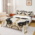 thumbnail image 1 of Homewish Black White Butterfly Girl 3pcs Twin Sheet Sets,Exotic Style Twin Fitted Sheet,Dreamy Princess Breathable Flat Sheet,Luxury Bedroom Decor, 1 of 7