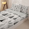 thumbnail image 1 of Homewish Black White Camping Tent Zipper Full Size Comforter Sets with Fitted Sheet and 2 Pillowcases, Outdoor Adventure Zipper Bedding Set for Men and Women, Gray Reversible, 4 Pieces, 1 of 6