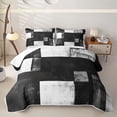 thumbnail image 1 of Homewish Black White Checkered Twin Quilt Set,Contemporary Aesthetic Twin Coverlet Set,2 Pieces, 1 of 7