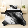 thumbnail image 1 of Homewish Black White Gray Twin Comforter Sets,Watercolor Mountain Fluid Bedding Set,Black Reversible,2 Pieces,1 Comforter and 1 Pillowcase, 1 of 7