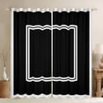 thumbnail image 1 of Homewish Black White Stripes Black Out Curtains for Men, Abstract Ombre Line Curtains Pack of 2 (42x63 Each), Simple Fashion Style Bedroom Curtains, Window Curtains Decor, 1 of 6