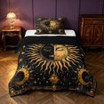 thumbnail image 1 of Homewish Black and Gold Twin Comforter Sets, Hippie Sun and Moon Bedding Set, Stars Decor, Black Reversible 2 Piece, 1 Comforter and 1 Pillowcase, 1 of 6