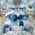 thumbnail image 1 of Homewish Blue Bow 2pcs Bedding Comforter Set for Teens Boys Girls,Merry Christmas Twin Comforter Sets,Bling Glitter Breathable Bedding Set,Microfiber Bedroom Decor,Reversible, 1 of 8