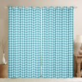 thumbnail image 1 of Homewish Blue Checkerboard Curtains Pack of 2 (42x84 Each),Geometric Plaid Grid Curtains Blackout,Modern Minimalism Artistic Bedroom Curtains For Kids,Breathable Home Decor, 1 of 6