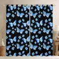 thumbnail image 1 of Homewish Blue Cherry Blossoms Curtains Pack of 2 (42x84 Each), Cartoon Magic Butterfly Curtains Blackout, Teens Kids Boys Girls Bedroom Curtains, Blackout Curtains Bedroom Decor, 1 of 6