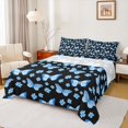thumbnail image 1 of Homewish Blue Cherry Blossoms Queen Sheet Sets, Cartoon Magic Butterfly Flat Sheet, Teens Kids Boys Girls Queen Fitted Sheet, Microfiber Bedroom Decor, 4 Pieces, 1 of 7