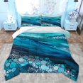 thumbnail image 1 of Homewish Blue Fashion Marbling Bedding Comforter Set for Women, Modern Abstract Ombre Twin Comforter Sets, Marble Artwork Reversible Bedding Set, Breathable Home Decor, 2 Pieces, 1 of 9
