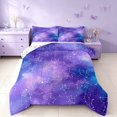 thumbnail image 1 of Homewish Blue Galaxy Queen Comforter Set, Constellations Horoscopes Comforter Sets Queen, Colorful Stars Reversible, 3 Pieces 1 Comforter and 2 Pillowcases, 1 of 6