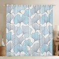 thumbnail image 1 of Homewish Blue Ginkgo Leaf Black Out Curtains, Cartoon Leaf Botanical Curtains Pack of 2 (42x63 Each), Teen Girl Kid Boy Bedroom Curtains, Curtains Blackout Home Decor, 1 of 6