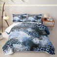 thumbnail image 1 of Homewish Blue Ombre Cheetah Twin Quilt Set,Contemporary Art Twin Coverlet Set,2pcs, 1 of 7