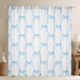thumbnail image 1 of Homewish Blue Princess Bowknot Blackout Curtains Set of 2 (52x84 Each), Kawaii Cartoon Ribbon Window Curtains, Teens Kids Boys Girls Curtains and Drapes, Curtains Blackout Decor, 1 of 6